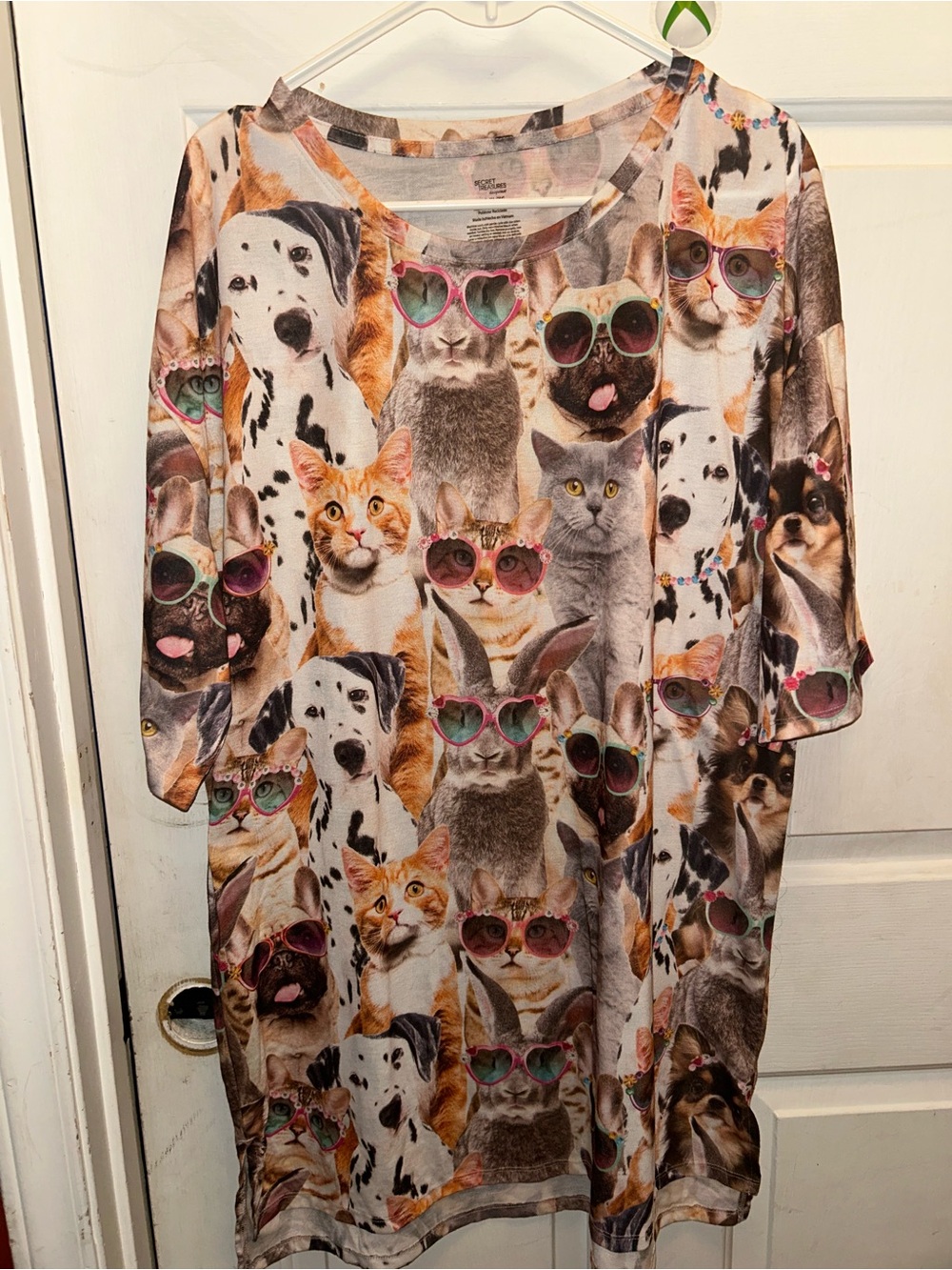 Secret Treasures Multicolor Cats & Dogs Print dress